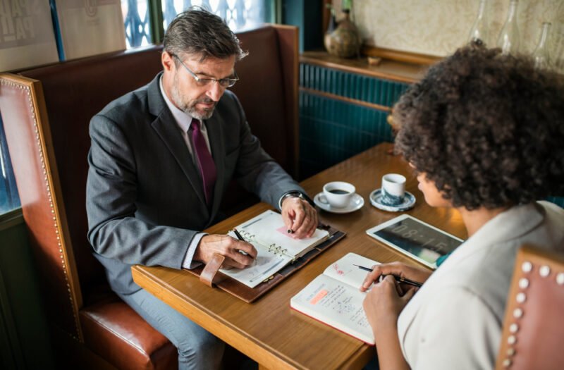 General Business Law Advice – The Law Offices of Paul H. Appel Business attorney providing professional legal guidance to a client over a meeting at The Law Offices of Paul H. Appel in New Jersey.