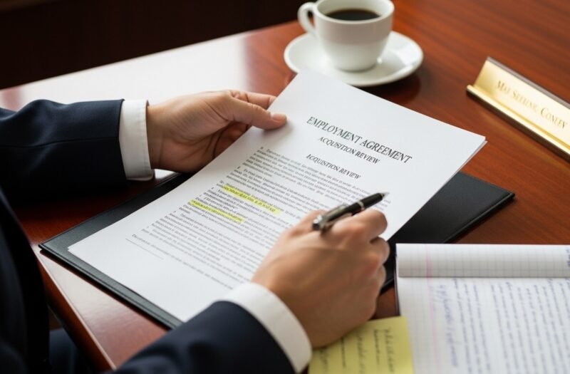 Employment contract review acquisition lawyer NJ